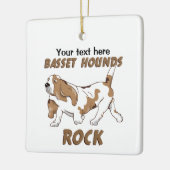 bassET HOUNDS ROCK ALL Keramisch Ornament (Links)