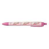 Basset Hounds Roze Pens Zwarte Inkt Pen (Bodem)