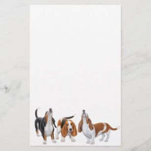 Basset Hounds Stationery Briefpapier