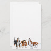 Basset Hounds Stationery Briefpapier (Voorkant / Achterkant)