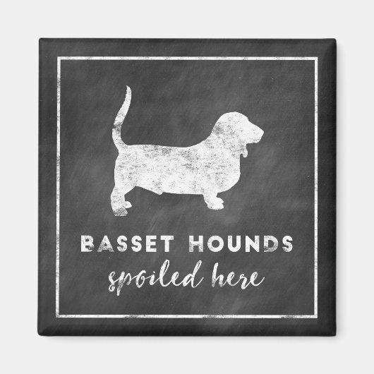 Basset Hounds verwend hier  krijtbord Magneet (Voorkant)