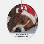 Basset houndversiering keramisch ornament (Links)
