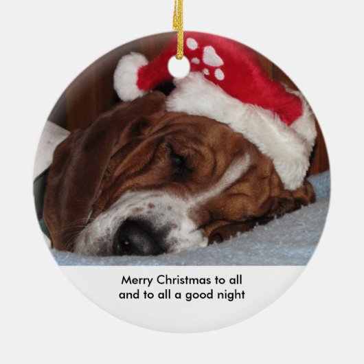 Basset houndversiering keramisch ornament (Achterkant)