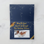 Basset in Snow op kerstvakantie Kaart (Binnen)