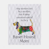 Basset mama Fleece Blanket (Voorkant)