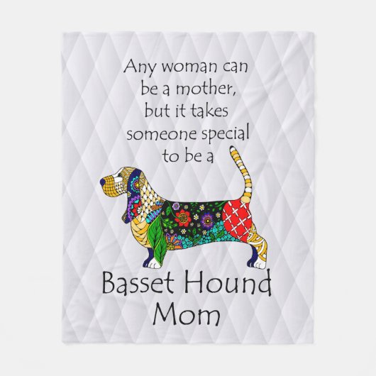 Basset mama Fleece Blanket (Voorkant)