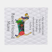 Basset mama Fleece Blanket (Voorkant (Horizontaal))