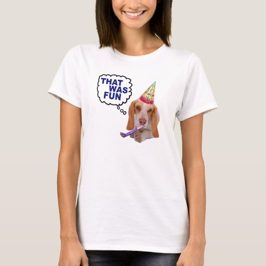 Basset - Minder wit T-shirt (Voorkant)