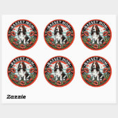 Basset Moeder Ronde Sticker (Vel)