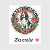 Basset Moeder Sticker (Vel)