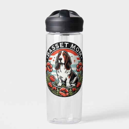 Basset Mom Waterfles (Voorkant)