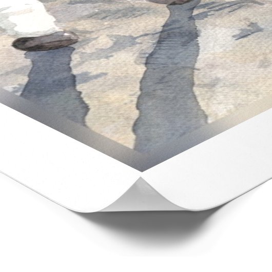 Basset Moon Walk Poster (Hoek)