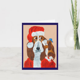 Basset Puppy vertelt Kerstman zijn Kerstwensen