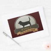 Basset Rechthoekige Sticker (Envelop)
