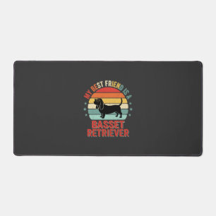 Basset Retriever Retro Zonsondergang Hond Bureaumat