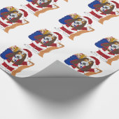 Basset Santa Checking List of Good Bassets Cadeaupapier (Hoek)