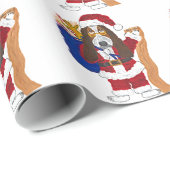 Basset Santa Checking List of Good Bassets Cadeaupapier (Rol Hoek)