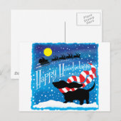 Basset Scarf Briefkaart (Voorkant / Achterkant)