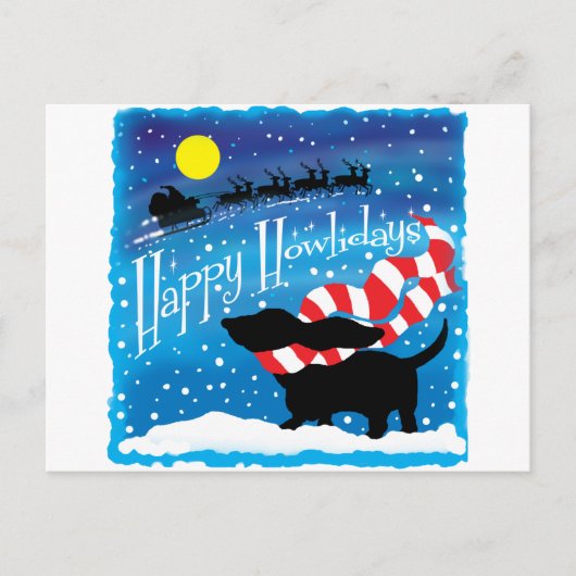 Basset Scarf Briefkaart (Voorkant)