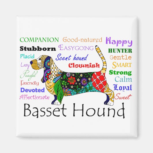 Basset Traits Magnet (Voorkant)