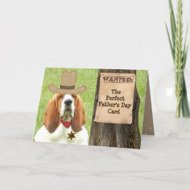 Basset "Vaderdag" Kaart met Cowboy Theme