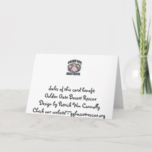 Basset van de Vakantie van Viking Kaart (Achterkant)