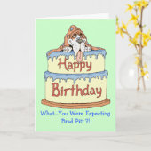 Basset van de verjaardag kaart (Gele Bloem)