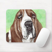 Basset Watercolor Muismat (Met muis)