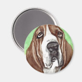 Basset Waterverf Magneet (Voorkant / Achterkant)