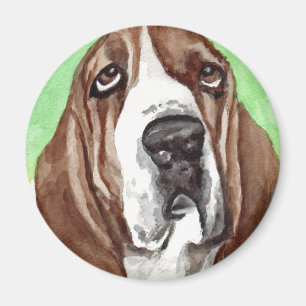 Basset Waterverf Magneet