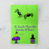 Basset "Witch" met Frog & Cauldron op Halloween Ka Kaart (Binnen)