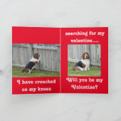 Basset zoeken op Schattigee Valentijnsdag Kaart (Binnen)