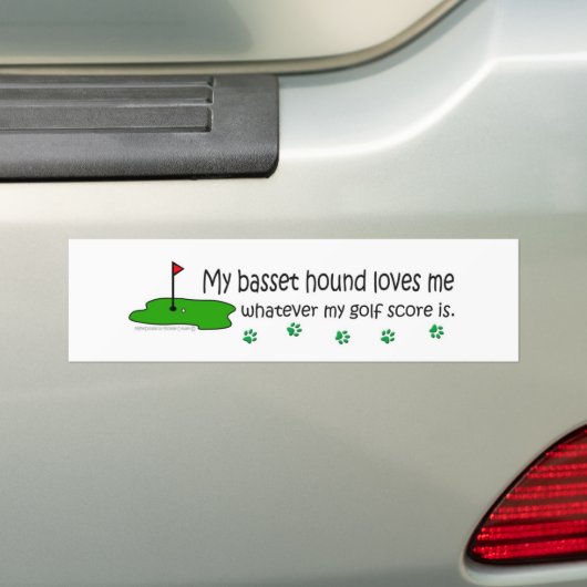 BassetHound Bumpersticker (Op auto)