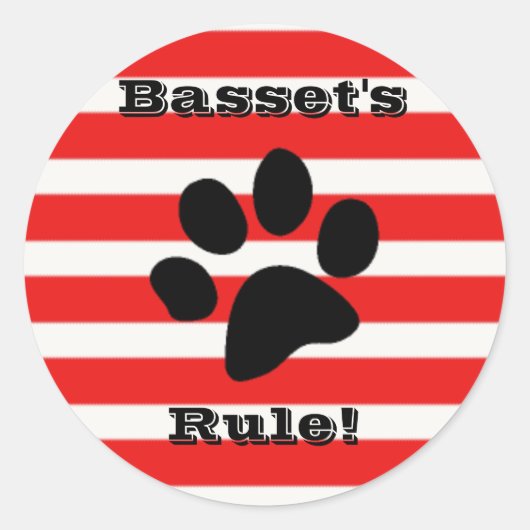 Basset's Rule Sticker (Voorkant)