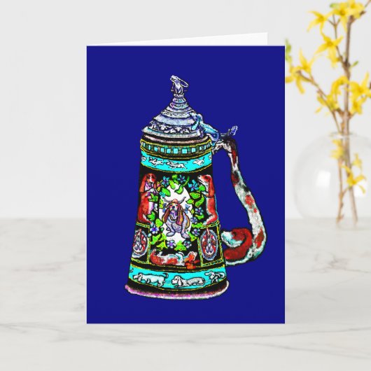 BassetStein - Groeten Kaart (Gele Bloem)