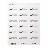 Bassett Hound adreslabel Etiket (Full Sheet)