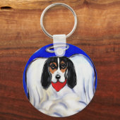 Bassett Hound Angel Sleutelhanger (Voorkant)