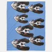 Bassett Hound Fleece Deken (Voorkant)