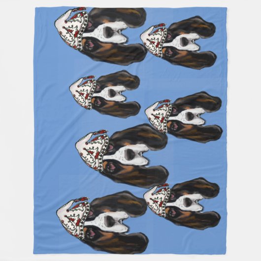 Bassett Hound Fleece Deken (Voorkant)