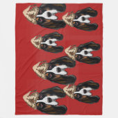 Bassett Hound Fleece Deken (Voorkant)