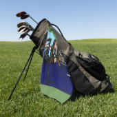 Bassett Hound Golfer Golfhanddoek (Groen)