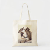 Bassett Hound in Waterverf Tote Bag (Voorkant)