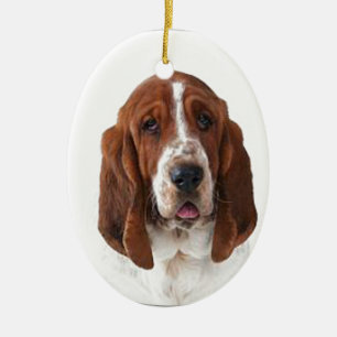 "Bassett Hound" Keramisch Ornament