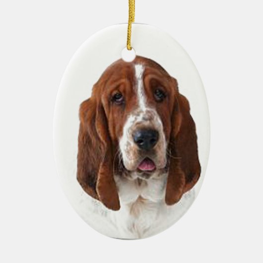 "Bassett Hound" Keramisch Ornament (Voorkant)