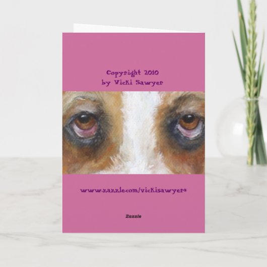 Bassett hound Moederdag Kaart (Achterkant)