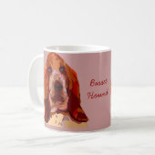 Bassett Hound-Mok in heldere kleuren Koffiemok (Voorkant links)