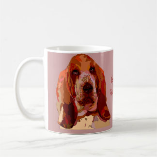 Bassett Hound-Mok in heldere kleuren Koffiemok