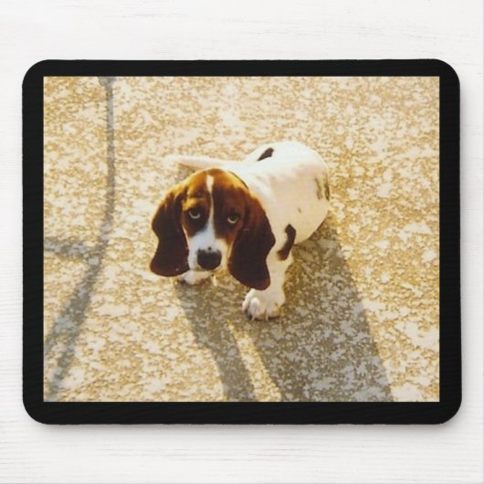 Bassett Hound Mousepad Muismat (Voorkant)