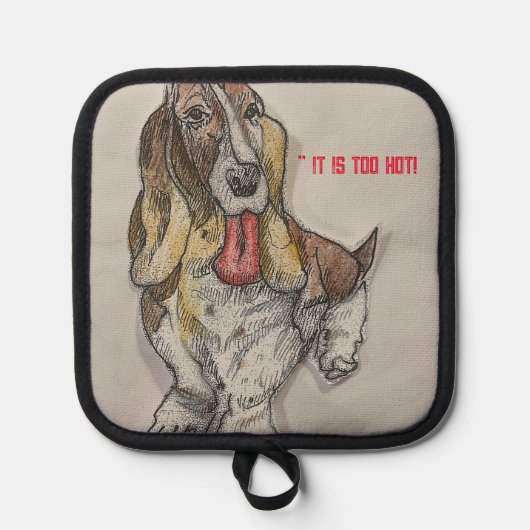 Bassett Hound Pannenlap (Voorkant)