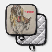 Bassett Hound Pannenlap (Voorkant / Achterkant)
